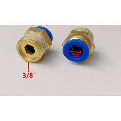 20pcs/lot 8mm Tube 3/8'' Thread Pneumatic Fitting Quick Joint Connector PC8-3