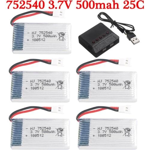 3.7V 500mAh Lipo Battry and charger For Syma X5C X5SC X5SW M68 X5HC X5HW X400 X800 Helicopter Aircraft Drone 3.7V 500mah Battery