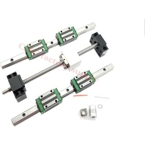 3D print parts CNC router SFU1605-200 300 SFU1204-L-500mm600mm ballscrew set+HGR15 linear rail+HGH15CA carriage or HGW15CA block