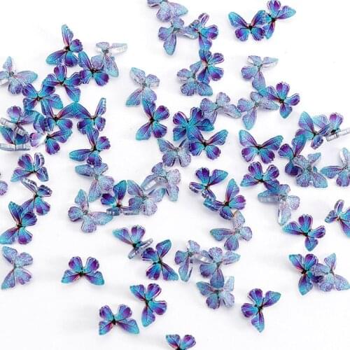 8pcs Butterfly Diy Rhinestones Charm Nail Art Stones Decoration Nail Accessories Tool