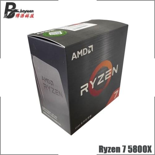 AMD Ryzen 7 5800X R7 5800X 3.8 GHz Eight-Core 16-Thread CPU Processor 7NM L3=32M 100-000000063 Socket AM4 New but without cooler