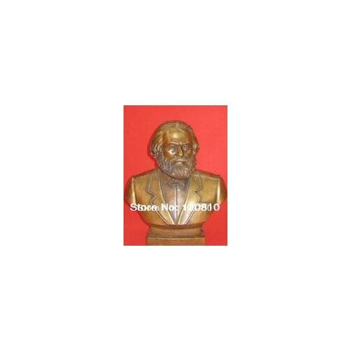 Bir 00417 Large Karl Marx BRASS Statue Sculpture