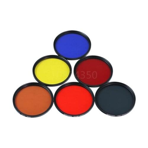 DSLR Camera Lens Color Filter 37 40.5 43 46 49 52 55 58 62 67 72 77 mm Red Orange Yellow Green Blue Purple for Canon for nikon