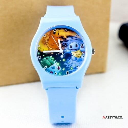 Pokemon New Childrens Silicone Analog Quartz Watch Cute Cartoon Anime Characters Boys and Girls Digital Watch Birthday Gifts