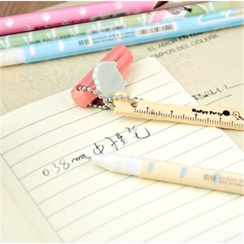 DL S02 Korea creative file wholesale cute animal with ruler full needle core changeable pen