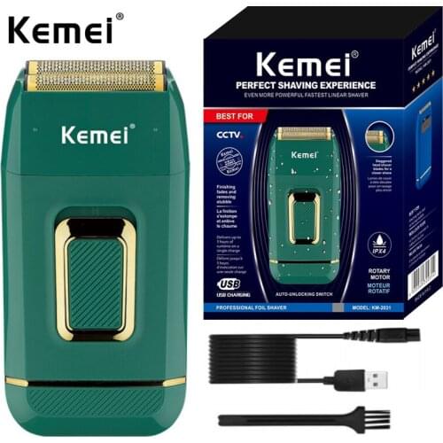 Kemei barber shop hair electric shaver for men beard electric razor bald shaving rechargeable machine Original finishing tool