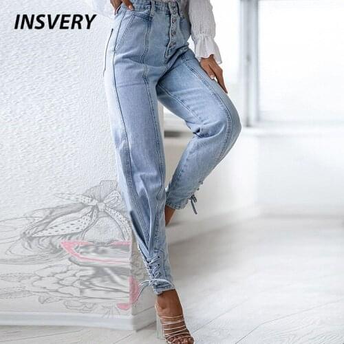 Женские прямые джинсы INSVERY China At AliExpress