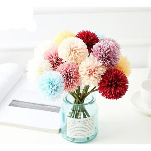 7.5CM Artificial Dandelion Bushes High Quality UV Resistant Fake Flowers Home Decor Small Decorations For Garden