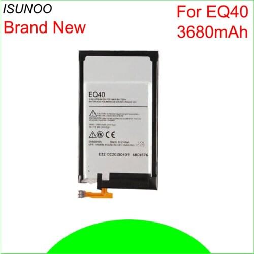 ISUNOO 10pcs/lot 3680mAh EQ40 Phone Battery For Motorola Moto Droid Turbo XT1225 XT1254 Battery