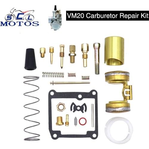 Sclmotos- Motorcycle Carburetor Carb Repair Rebuild Kit With Spare Jets Sets Replacement Kit For Mikuni VM20 Carburetor