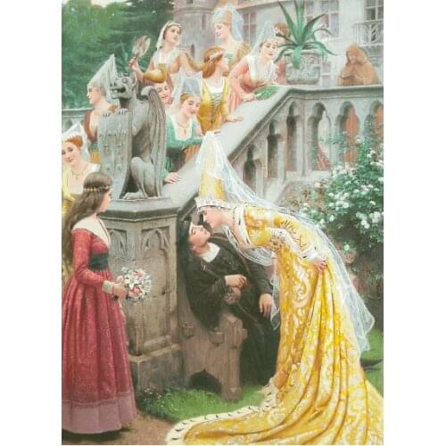 Kiss love Oil Painting Large Format Top Quality Needlework Arts Embroidery DIY Cross Stitch Kits 14CT Unprinted Decor Handmade