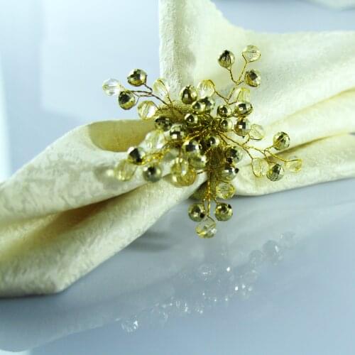 Acrylic Napkin Ring Gold And Silver