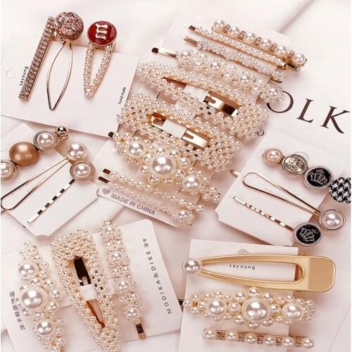 Hot! 3Pcs/Set Pearl Beads Flower Metal Hair Clip Hairband Bobby Pin Barrette Hairpin Headdress Accessories Beauty Styling Tools