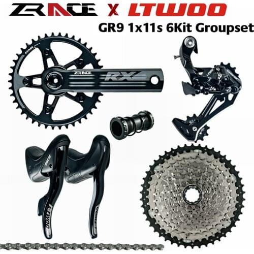 LTWOO GR9 1x11 Speed, 11s Road Groupset, R/L Shifter + Rear Derailleurs + ZRACE Chainset Cassette, Gravel-bikes Cyclo-Cross