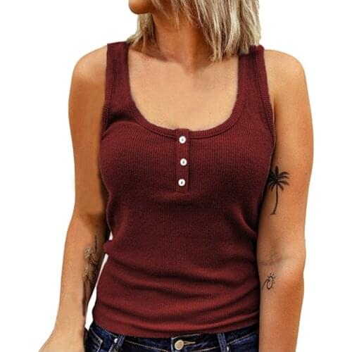 Summer Thin Knitted Ladies Wide Shoulder Embroidery Short Vintage Solid Color Casual Sleeveless Tank Top Casual Women Vest