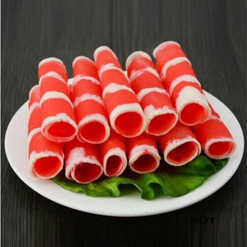 Simulation fake food decorations display props dining room hall hotel restaurant shop store decoration beef mutton rolls model