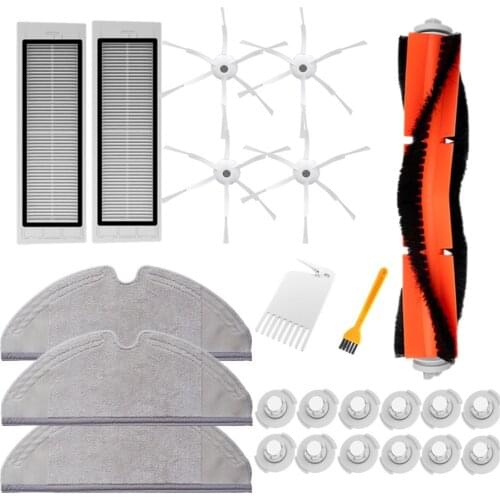 For Xiaomi Roborock Robot Vacuum Cleaner Spare Parts Kits Mop Cloths Wet Mopping Filter Side Brush Roll Brush Water Tank#dg4