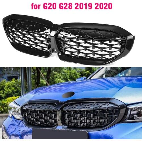 New 3 Series G20 G28 Diamond Style Replacement Grille Car Front Bumper Grill For BMW G20 2019 2020 Car Accessories