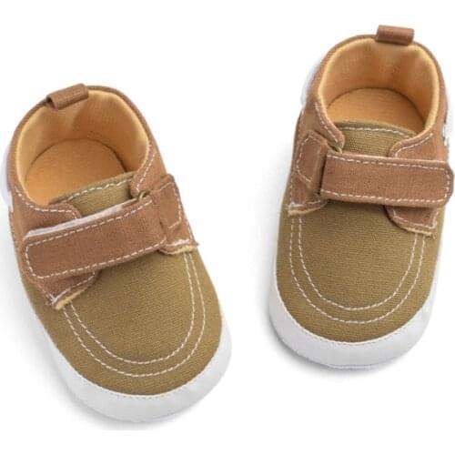 Babies Infant Boy Girl Shoes Sole Soft Canvas Solid Footwear For Newborns Toddler Crib Moccasins 3 Colors Available