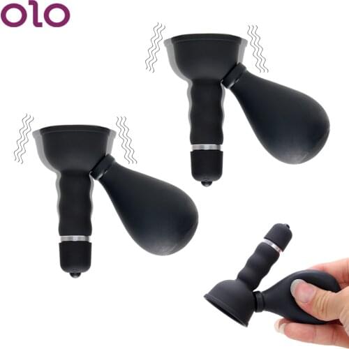 OLO 1 Pair Vibrating Nipple Sucker Nipple Pump Massager Breast Clitoris Stimulator Sex Toys for Women Adult Games Sex Product