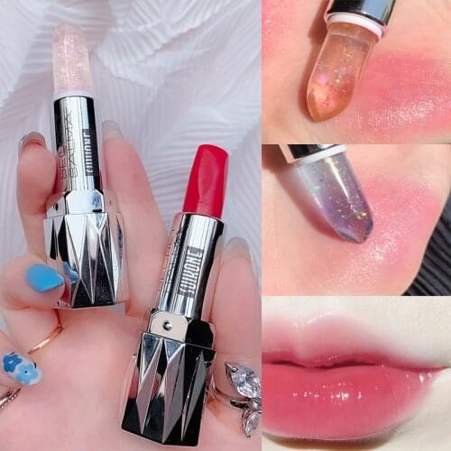 Transparent Jelly Lipstick Temperature Change Velvet Lip Gloss Moisturizing Easy To Color Lip Balm Makeup Korean Cosmetics