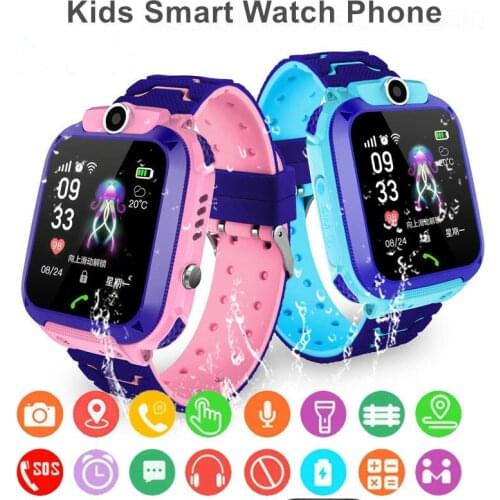 Q12 Childrens Smart Watch SOS Phone Watch Smartwatch With Sim Card For Boys Girls Waterproof IP67 Gift For Android IOS
