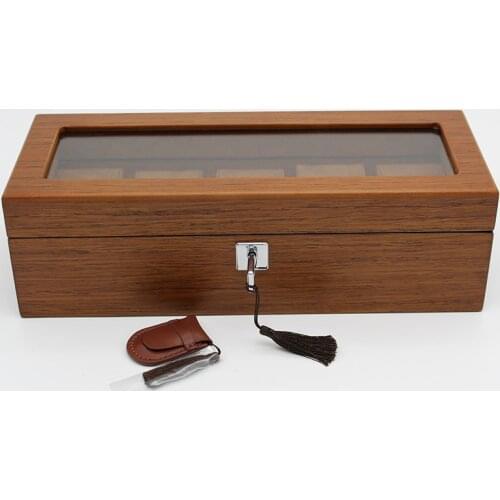 Wood Skin Luxury Watches Box Case 5 Grids Wristwatch Packaging Household Business Classsic for Brand Watches Display/Storage Use