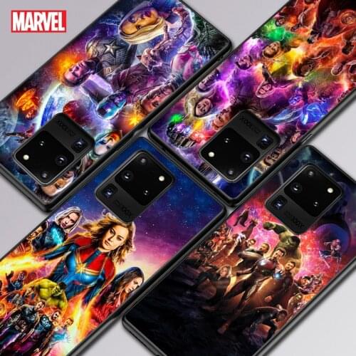 Marvel The Avengers For Samsung A01 11 21 21S 31 41 51 71 81 91 52 72 32 01 02 22 S10 20 5G Ultra Plus Black Soft phone Case