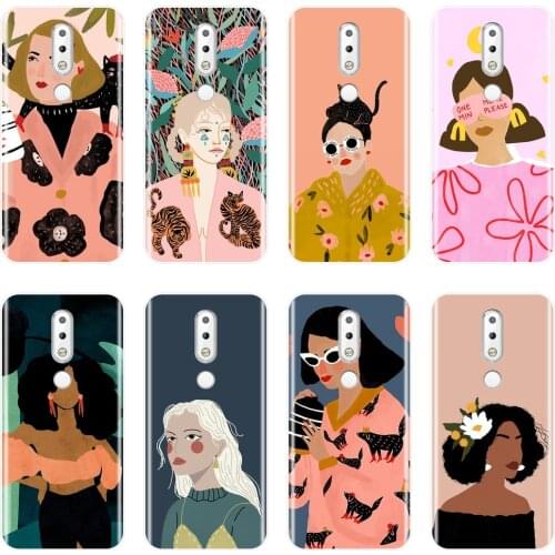 Black Girl Aesthetic Fashion Art Pretty Phone Case Silicone For Nokia 3.2 4.2 Back Cover For Nokia 2.1 3.1 5.1 6.1 7.1 Plus
