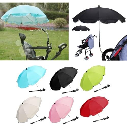 Folding Baby Stroller Kids Pram Pushchair UV Sun Rain Protector Umbrella Canopy