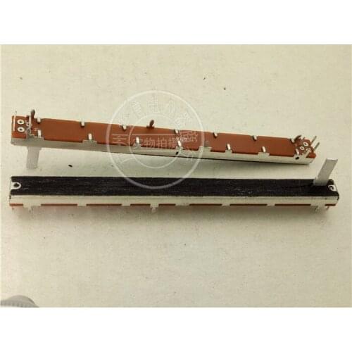 2pcs 117MM SL10021G mixer straight sliding potentiometer B10K / B103 double fader handle length 15MMC