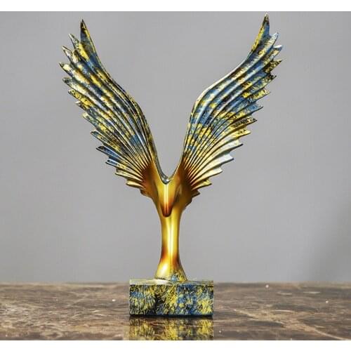 Tabletop Figures Statue Eagle Sculpture Resin Ornaments For Home Living Room Office Bookshelf Decoration Accessories Artwork