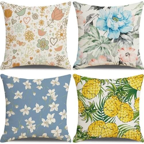 Nordic style, beautiful flowers, pineapple flowers, pillowcases, pillowcases, cushion covers, home decoration
