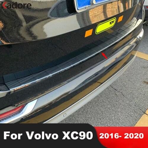 For Volvo XC90 2016 2017 2018 2019 2020 Stainless Steel Outer Rear Bumper Guard Plate Cover Trim Car Styling Accessories 1pcs