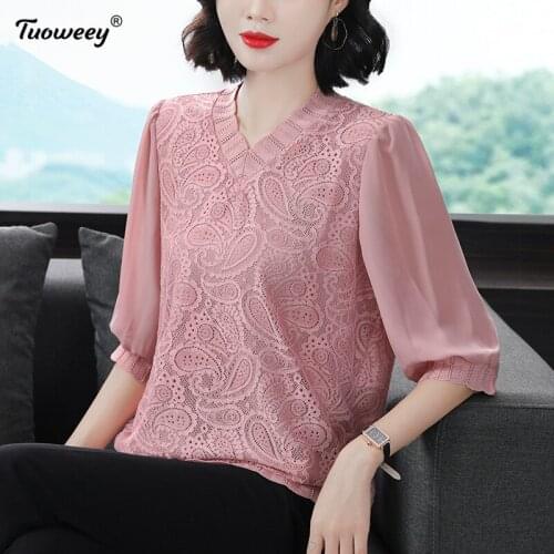 2021 Spring floral Shirts For Women V-neck Satin Blouses Women Casual Petal Sleeve Loose Office Ladies Shirt Tops Female