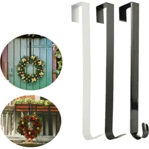 1pc Floral Wreath Hanger Over The Door Large Wreath Metal Hook For Christmas Wreath Front Door Hanger Xmas Party Supplies