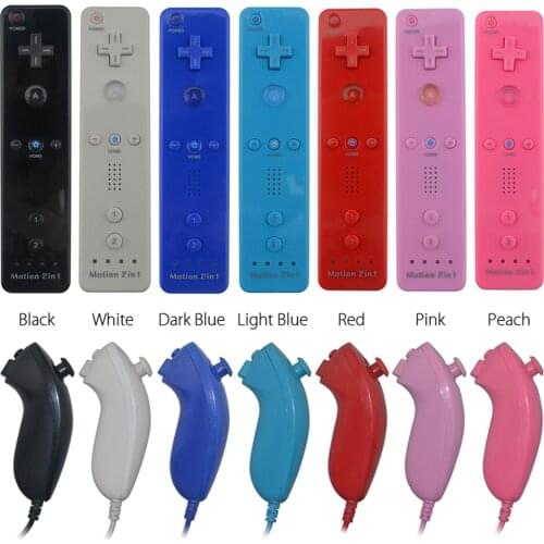 10sets a lot Built-in Motion Plus Remote and Nunchuck controller Gamepad With Wrist Strap for W-i-i