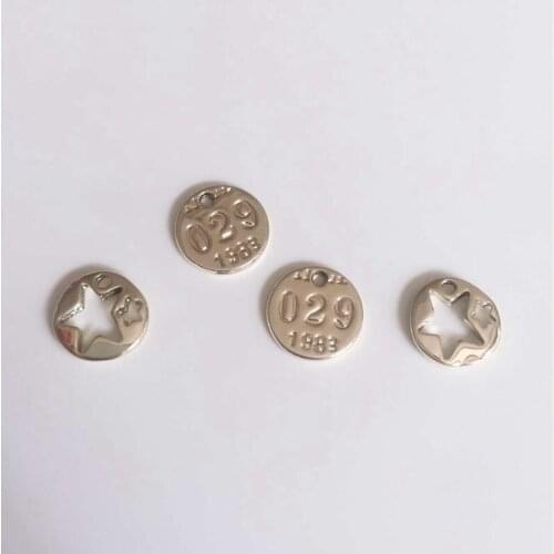 12MM 90Pcs/Pack Round Numbers Stars Style KC Gold Alloy Jewelry Pendants Jewellery Charms