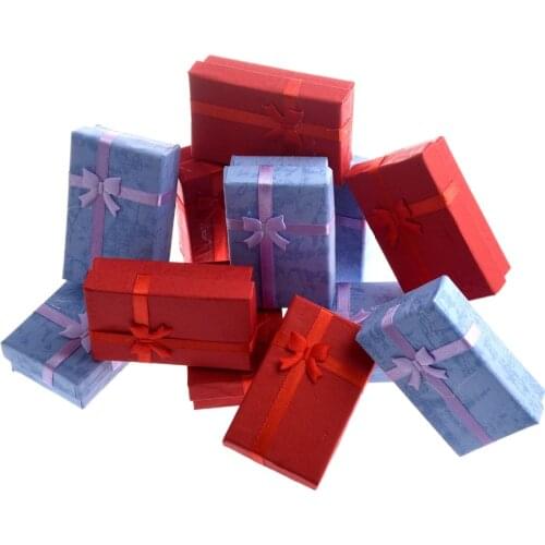 12 Pcs/Lot Random Color Luxury Gift Boxes For Pendant Bracelet Earrings Necklace Ring Rangement Bijoux Size 8x5x2.5cm