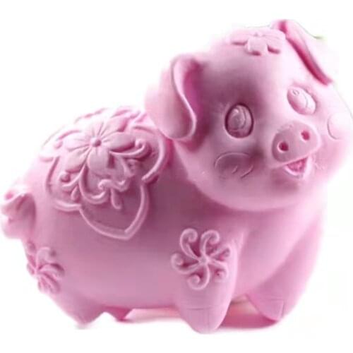 3D Pig Design Silicone Soap Mould Chocolate Cake Mould Handmade Silicone Mould for Soap Making