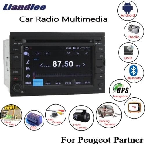 For Peugeot Partner 2008-2017 Android Car Radio CD DVD Player GPS Navigation Maps Camera OBD TV HD Screen BT