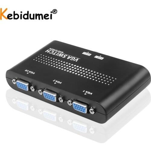 2 In 1 Out VGA Selector Box 2-Way VGA Video Switch Sharing Selector Switch Switcher Box For PC Monitors Projectors
