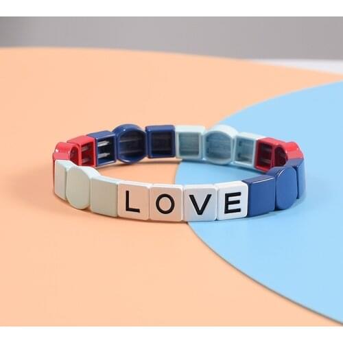 LOVE myuki delica bracelet stretch rainbow strap tile hematite bracelet kit femme 2020 initial bracelet cute things for girls