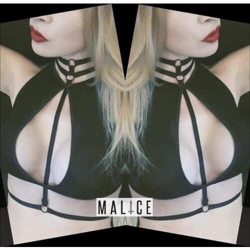 JLX.HARNESS Harness Bra, Strappy Bra, Cage Bralette Harajuku Fetish Wear Nightclub Lingerie O0276