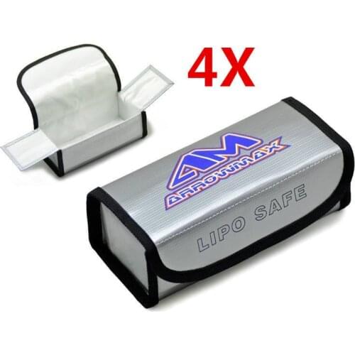 Surprise price 4pcs/bag Arrowmax RC Battery Safety 185X75X60mm Li-Po/NIMH Protect Bag Pouch Safe Guard Charge Sack