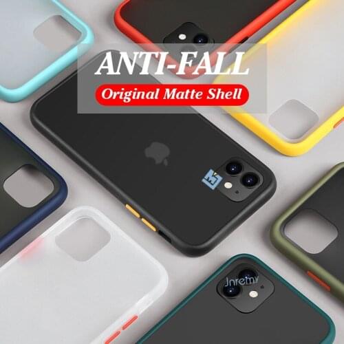 Phone Case For iPhone X XS XR Max 8 7 6 6s Plus 11 Pro Max Shockproof Transparent Matte Hybrid Silicone Clear Soft Back Cover