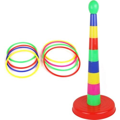 Outdoor Games Kids Sport Toy Colorful Quoits Throwing Rings Kindergarden Parent and Children Interactive Toys Family Party Games