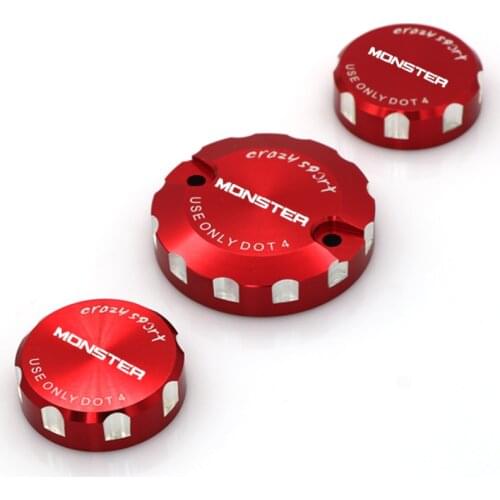 For DUCATI Monster 1100/S/EVO 1200 2009-2018 Front Brake Reservoir Cover Motorcycle Master Cylinder Oil Fluid Cap With Logo Red