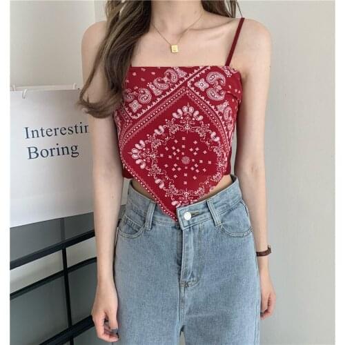 European And American Cashew Flower Retro Condole Belt Vest Knitting Black Wipe Bosom Beautiful Back To Wear Irregular Hot Girl