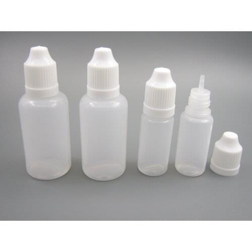 30Pcs 10ml/30ml Tattoo Accessories Eye Liquid Dropper Plastic Bottle With Childproof Cap,Applicator Drawing Ecig Smoking Bottle